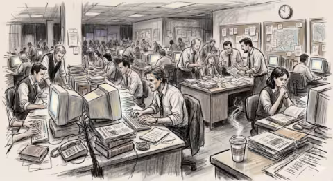 Redazione al lavoro